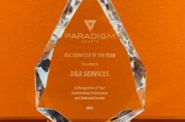 DSC Servicer of the Year Award – D&A Services, LLC